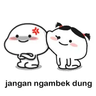 ❤️ 12fffd1e jangan ngambek dung cartoon, cute, angry, blushing, greeting telegram sticker