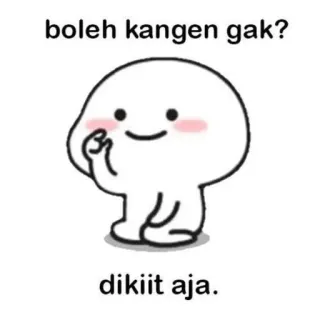 ❤️ 1f04f85d boleh kangen gak?
dikiit aja. cute, cartoon, love, miss you, longing telegram sticker