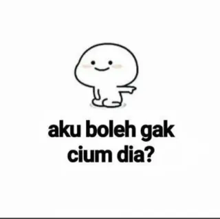 ❤️ 7dddedb0 aku boleh gak cium dia? cartoon, cute, character, question, love, request telegram sticker