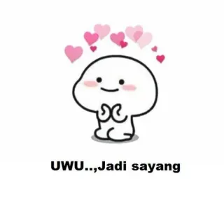 ❤️ 830471ff UWU..,Jadi sayang uwu, love, hearts, cute, affectionate, emoji telegram sticker