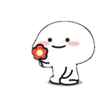 ❤️ b865f9b4 cute, character, flower, happy, cartoon telegram sticker