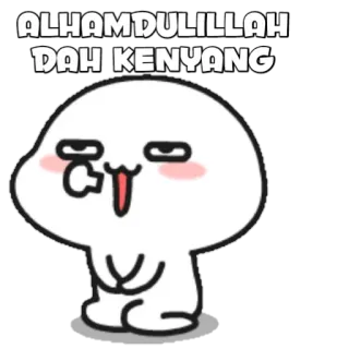 🍡 47a33994 ALHAMDULILLAH DAH KENYANG Kartun, Senang, Puas, Makanan, Bersyukur telegram sticker