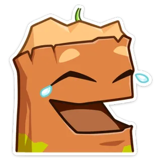 😆 b82a4fc1 emoji, laughing, cartoon, happy, tree, crying telegram sticker