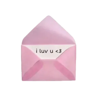 💌 c033baa7 i luv u <3 愛, 封筒, ハート, 可愛い, メッセージ telegram sticker
