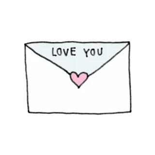 💞 ca3efed3 LOVE YOU 愛, ハート, 手紙, 封筒, ロマンチック, 挨拶, バレンタインデー telegram sticker