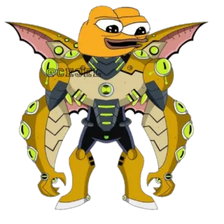 🐸 88d7650c Pepe the Frog ペペ, ミーム, カエル, ロボット, 漫画, イラスト telegram sticker