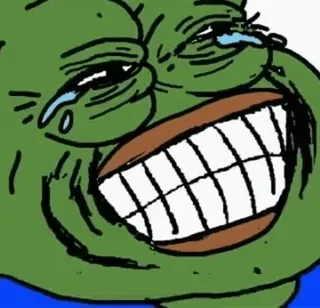 😂 a564f5f9 Pepe the Frog เปเป้ เดอะ ฟร็อก, มีม, มีมอินเทอร์เน็ต, การ์ตูน, ร้องไห้, ตลก, เศร้า, สีหน้า telegram sticker