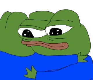 ➰ 4c69e223 Pepe the Frog 페페 더 프로그, 밈, 인터넷 문화, 개구리, 포옹, 감정적 telegram sticker