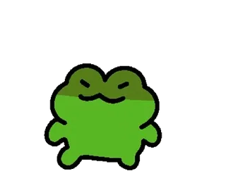 💚 4b4c0cc5 カエル, 可愛い, 緑, アニメ, 動物 telegram sticker