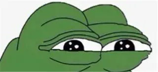 🐸 43445076 Pepe the Frog Meme, Rana, Pepe, Meme di internet telegram sticker