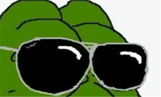 🐸 50e451cc Pepe the Frog pepe, rana, occhiali da sole, meme telegram sticker