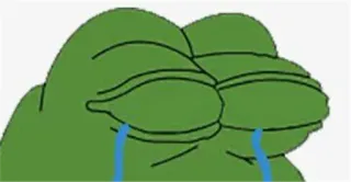 🐸 cc6f2053 Pepe the Frog Pepe la rana, triste, piangendo, meme, meme di internet, feels bad man, rana telegram sticker