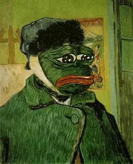😔 801ce7d4 Pepe the Frog Pepe de Kikker, Meme, Internetmeme, Van Gogh whatsapp sticker
