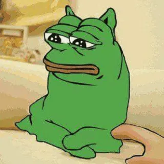😿 98e7d3d5 Pepe the Frog meme, verdrietige kikker, Pepe whatsapp sticker