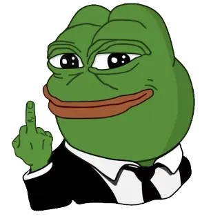 🖕 b090c69a Pepe the Frog pepe, kikker, middelvinger, meme whatsapp sticker