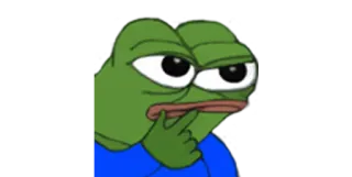 🧐 5658b223 Pepe the Frog pepe, denkend, kikker, meme, twijfel telegram sticker