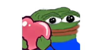 ❤️ 94cfc919 Pepe the Frog Pepe de Kikker, Meme, Hart, Liefde telegram sticker