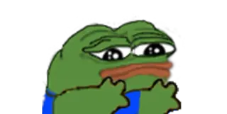 🥰 ba95ed44 Pepe the Frog pepe, kikker, verdrietig, meme telegram sticker