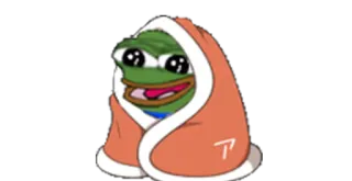 💞 cbb491a3 Pepe Pepe, kikker, deken, schattig, gezellig telegram sticker