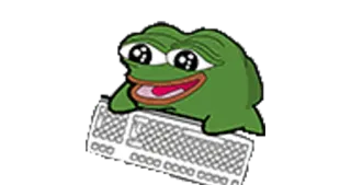 ⌨️ f29d5af7 Pepe the Frog Meme, Kikker, Toetsenbord, Pepe, Internet telegram sticker
