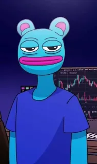 🌟 1bb6e143 Kartun, Biru, Kripto, Kera, NFT telegram sticker