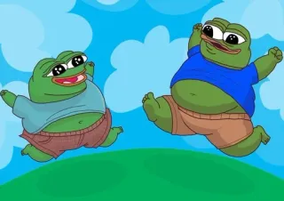 🌟 32074654 Pepe the Frog pepe, katak, meme, kartun, bahagia telegram sticker