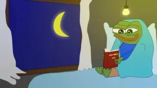 🌟 de9577a9 Pepe HOLY BIBLE KJV pepe, alkitab, membaca, waktu tidur, malam telegram sticker