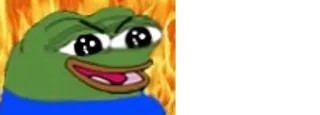 😈 cbe1f13f Pepe the Frog Pepe, rana, meme, meme di internet, cartone animato, fuoco telegram sticker