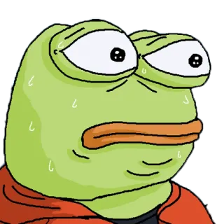 😳 675c0e99 Pepe the Frog pepe, grenouille, mème, transpiration whatsapp sticker