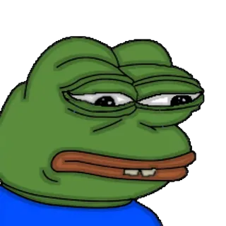 😞 6fa93f62 Pepe the Frog grenouille, mème, pepe whatsapp sticker