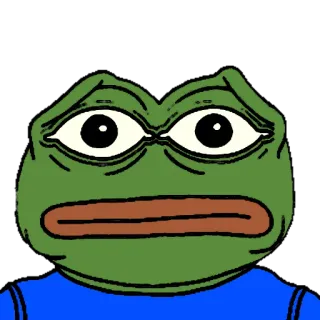 😐 d2a07bc1 Pepe the Frog pepe, grenouille, mème, mème internet, triste whatsapp sticker