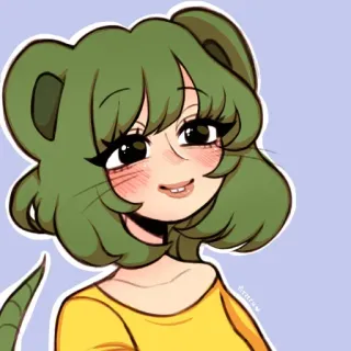 😊 3cc91835 cartoon, anime, vrouw, personage, muis, meisje, schattig telegram sticker