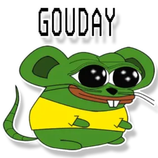 👋 c7aa956f GOUDAY pepe, muis, gouda, kaas, meme, internet telegram sticker