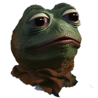 😒 b60cf0c0 лягушка, грустный, выражение, животное, зеленый, депрессивный, лицо telegram sticker