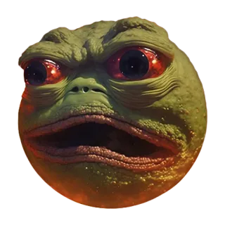 😣 be0b826f жуткий, лягушка, монстр, глаза, лицо telegram sticker