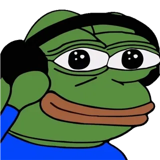 🎧 2705ef38 Pepe the Frog pepe, rana, meme, internet, auriculares telegram sticker