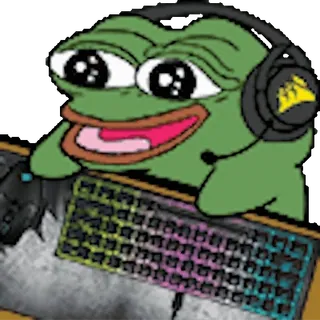 ⌨️ a9ee2e5a Pepe the Frog pepe, rana, gamer, twitch, emote, meme de internet telegram sticker