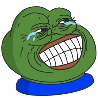 😂 ed3f7a74 Pepe the Frog pepe, rana, meme, risa, llorando, meme de internet telegram sticker