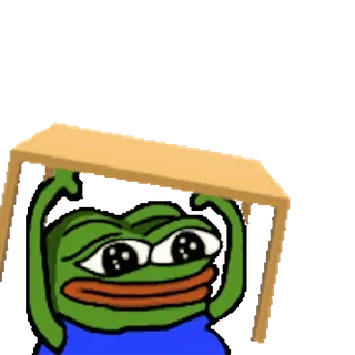 😡 f3f1d577 Pepe the Frog pepe, rana, meme, mesa, internet telegram sticker