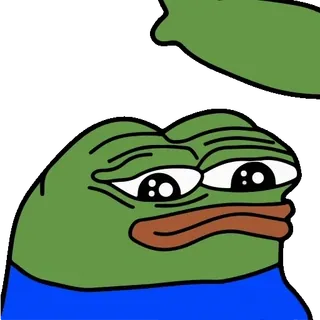 🥰 f771c07d Pepe the Frog Pepe, Meme, Rana, Triste, Cultura de Internet, Dibujo animado telegram sticker