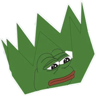 👑 17855717 Pepe the Frog ペペ, カエル, ミーム, 悲しい telegram sticker