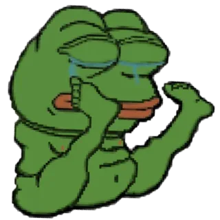 🦵 6c67d3f5 Pepe the Frog ペペザフロッグ, ミーム, 泣く, 悲しい, カエル, インターネットミーム telegram sticker