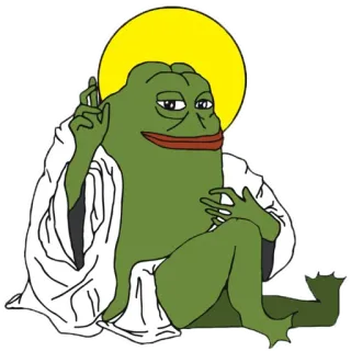 😇 b3641722 Pepe the Frog ペペ, カエル, ミーム, アニメ, ネットミーム telegram sticker