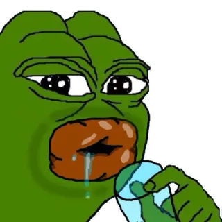 👄 bdab20c3 Pepe the Frog ミーム, ペペ, カエル, インターネット, アニメ, 悲しい telegram sticker