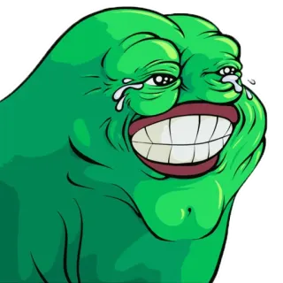 😂 f00058ee Pepe the Frog ペペザフロッグ, ミーム, インターネットミーム, カエル, 泣く telegram sticker