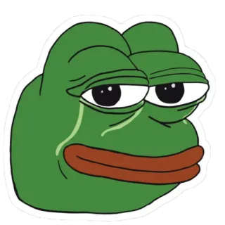 😿 f99f1de3 Pepe the Frog ペペ, カエル, 悲しい, ネットミーム, ミーム, 泣く telegram sticker