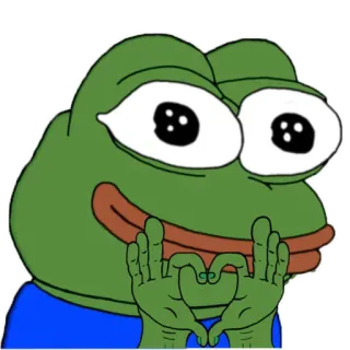 ❤ ff649d3c Pepe the Frog ミーム, ペペ, カエル, かわいい, 可愛い, ネット telegram sticker