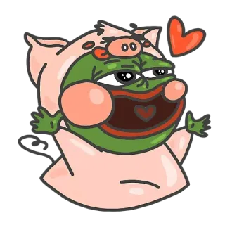 😺 0f272849 Pepe the Frog pepe, frog, meme, animal, cute, internet culture, cartoon telegram sticker