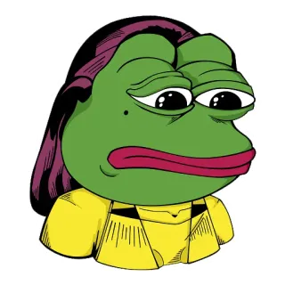 👩‍🦰 3908b97b Pepe the Frog Meme, Katak, Budaya internet, Kartun telegram sticker