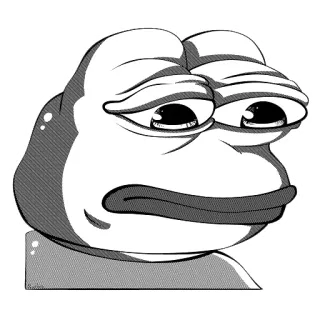 😞 9ab7ab4d Pepe the Frog Meme, Internet, Katak, Pepe, Sedih telegram sticker